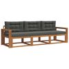 vidaXL Ensemble de canap&eacute;s d'ext&eacute;rieur 3 pc Naturel et Anthracite