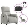 vidaXL Fauteuil inclinable &eacute;lectrique gris clair tissu microfibre