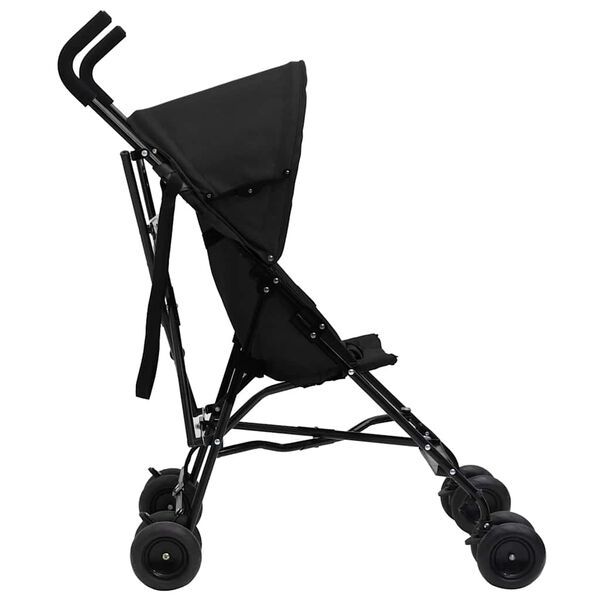 vidaXL Poussette b&eacute;b&eacute; Anthracite et noir Acier