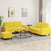 vidaXL Ensemble de canap&eacute;s 3 pcs jaune clair tissu