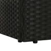 vidaXL Lit de jardin Noir 195x60 cm R&eacute;sine tress&eacute;e