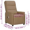 vidaXL Fauteuil de massage électrique Cappuccino Similicuir