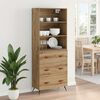 vidaXL Haut Armoire avec tiroir Ch&ecirc;ne artisanal 69,5 x 34 x 180 cm