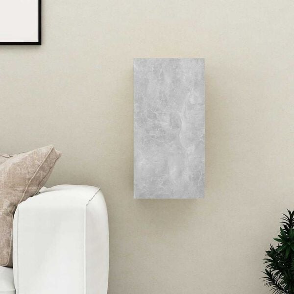 vidaXL Meuble TV Gris b&eacute;ton 30,5x30x60 cm Bois d&rsquo;ing&eacute;nierie