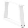 vidaXL Pieds de table basse en forme de V, 2 pi&egrave;ces, blanc, 50 x (30-31,3) cm, acier