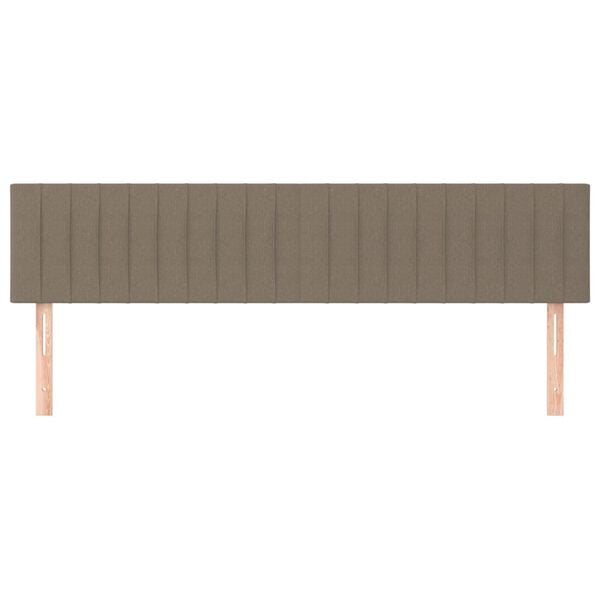 vidaXL T&ecirc;tes de lit 2 pcs Taupe 80x5x78/88 cm Tissu