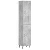 vidaXL Buffet haut Gris b&eacute;ton 34,5x34x180 cm Bois d'ing&eacute;nierie