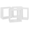 vidaXL &Eacute;tag&egrave;res cube murales 4 pcs Blanc 26x15x26 cm