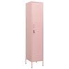 vidaXL Armoire &agrave; casiers Rose 35x46x180 cm Acier