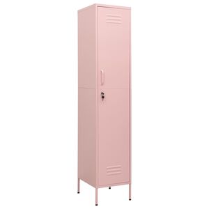 vidaXL Armoire &agrave; casiers Rose 35x46x180 cm Acier