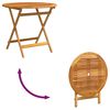 vidaXL Table de jardin pliable &Oslash;90x75 cm Bois d'eucalyptus solide