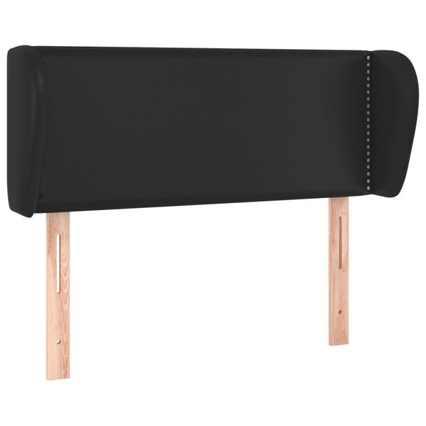 vidaXL T&ecirc;te de lit avec oreilles Noir 83x23x78/88 cm Similicuir