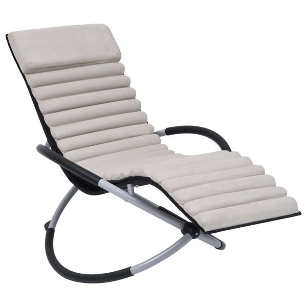 vidaXL Coussin de chaise longue Cr&egrave;me Daim