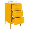vidaXL Tables de chevet 2 pcs jaune moutarde 36x39x68 cm acier
