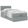 vidaXL Cadre de lit ottoman avec matelas gris clair 80x200 cm tissu