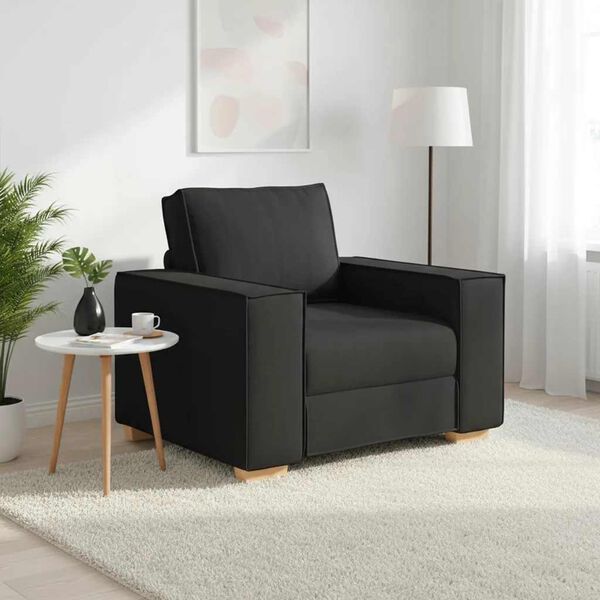 vidaXL Canap&eacute; Fauteuil Noir 100x78x84 cm Tissu