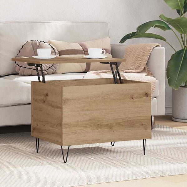 vidaXL Table basse Ch&ecirc;ne artisanal 60 x 44,5 x 45 cm Bois d'ing&eacute;nierie