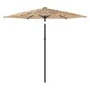 vidaXL Parasol de jardin avec LED et m&acirc;t en acier marron 268x268x226cm