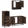 vidaXL Ensemble de meubles de salle de bain 3 pcs Ch&ecirc;ne marron