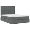 vidaXL Lit avec rangement et matelas Gris fonc&eacute; 140 x 190 cm Polyester