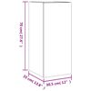 vidaXL Meubles TV muraux avec lumières LED 2 pcs blanc 30,5x35x70 cm