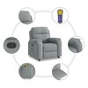 vidaXL Fauteuil de massage inclinable Gris clair Tissu