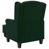 vidaXL Fauteuil avec repose-pied Vert fonc&eacute; Tissu