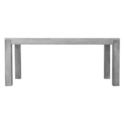 vidaXL Table de jardin Gris 180x90x75 cm Béton