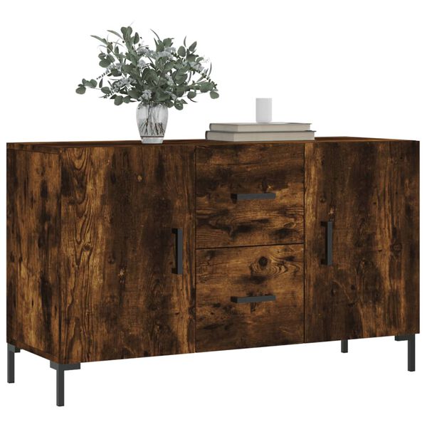 vidaXL Buffet ch&ecirc;ne fum&eacute; 100x36x60 cm bois d'ing&eacute;nierie
