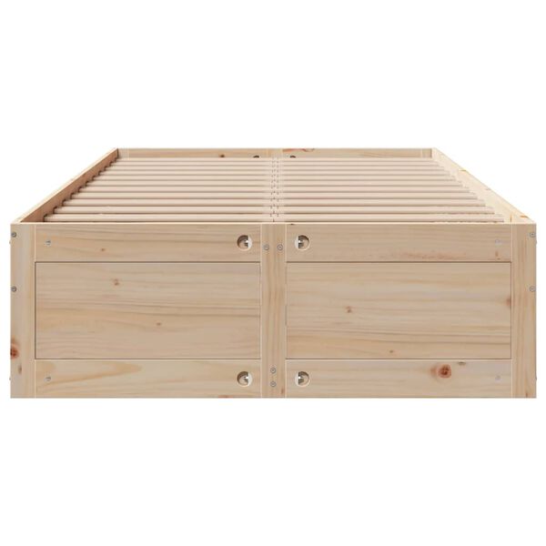 vidaXL Cadre de lit sans matelas avec tiroirs 120x200 cm bois pin