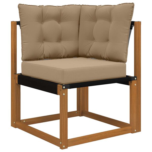 vidaXL Coussin de canap&eacute; d'ext&eacute;rieur 3 pcs Taupe Polyester