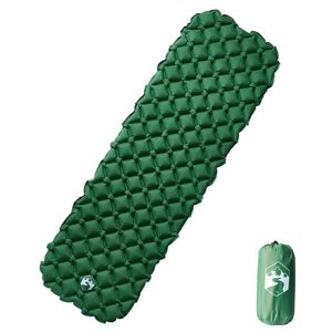 vidaXL Matelas de camping gonflable 1 personne vert 190x58x6 cm