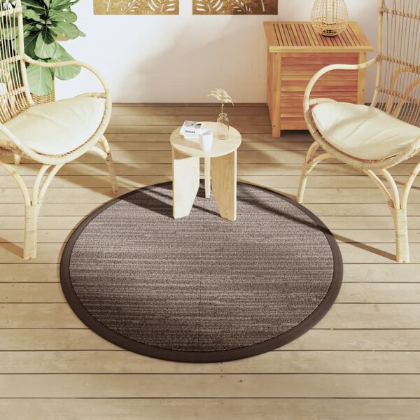 vidaXL Tapis d'extérieur ARAKIL marron Ø120 cm PP
