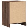vidaXL Armoire de chevet et lumi&egrave;res LED ch&ecirc;ne marron bois ing&eacute;nierie
