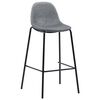 vidaXL Ensemble de bar 5 pcs Tissu Gris clair