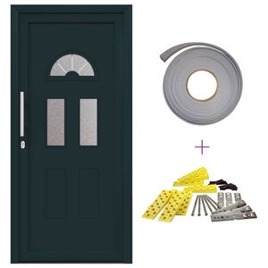 vidaXL Porte Frontale 110 x 210 cm PVC Anthracite