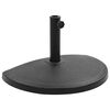 vidaXL Socle demi-rond de parasol Polyr&eacute;sine 15 kg Noir