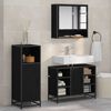 vidaXL Ensemble de mobilier de salle de bain 3 pcs Ch&ecirc;ne noir