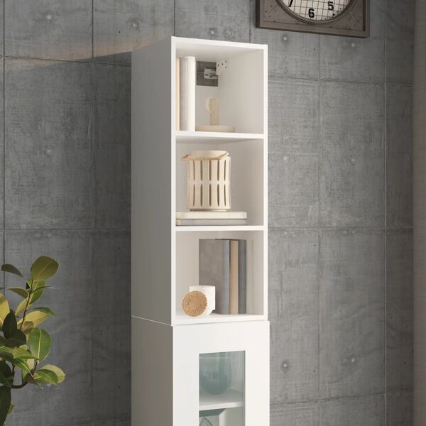 vidaXL Armoire murale Blanc 34,5x32,5x90 cm Bois d'ing&eacute;nierie