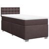 vidaXL Sommier &agrave; lattes de lit avec matelas Marron fonc&eacute; 90x190 cm