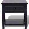 vidaXL Table de chevet Bois Noir