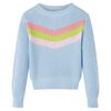 Pull-over tricot&eacute; pour enfants bleu 128