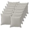 vidaXL Housse de coussin 12 pc HOUTEN Gris 50 x 50 cm Polyester