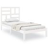 vidaXL Cadre de lit sans matelas blanc bois massif 90x200 cm