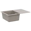vidaXL &Eacute;vier 80% Quartz et 20% R&eacute;sine 670 x 460 mm Gris
