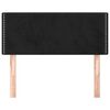 vidaXL T&ecirc;te de lit Noir 100x5x78/88 cm Velours