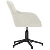 vidaXL Chaise pivotante de bureau Cr&egrave;me Velours
