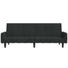 vidaXL Canapé-lit 2 places noir velours