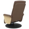 vidaXL Fauteuil inclinable avec repose-pieds marron tissu