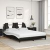 vidaXL Lit Viana avec matelas noir et blanc 160x200 cm similicuir